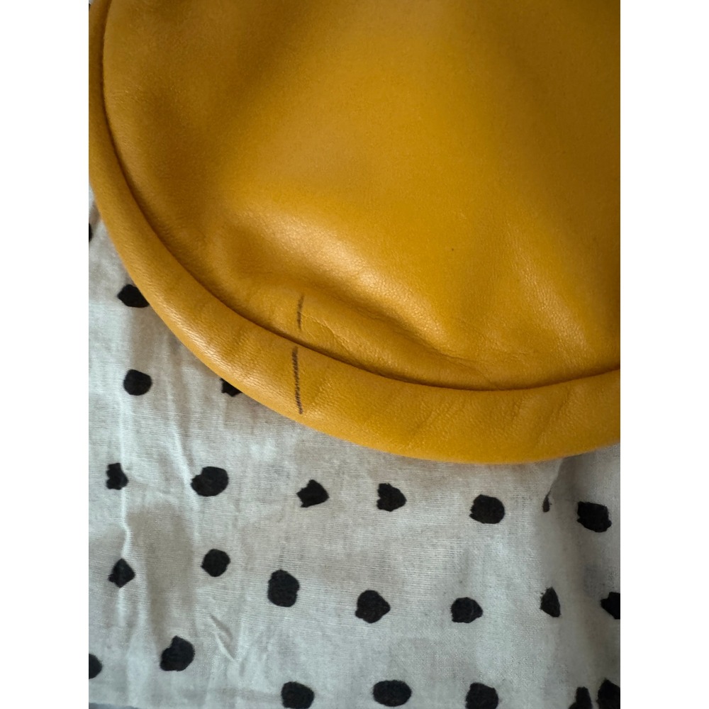 Clare V. Yellow Leather Cirlce Pouch Bag Belt Loop with Dust Bag - Picture 3 of 7